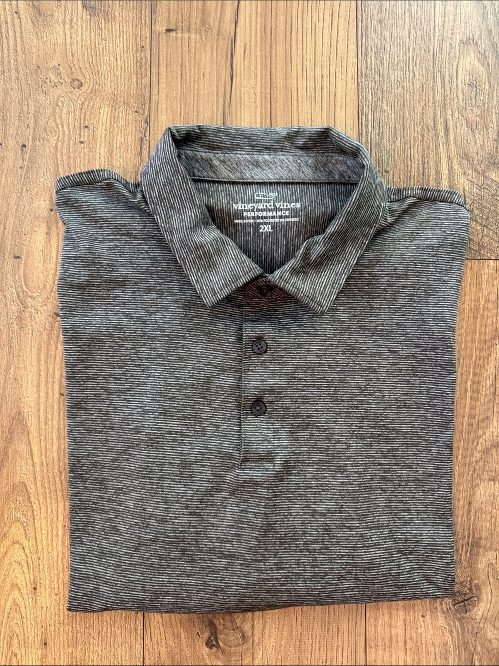 Vineyard Vines Men's Heathered Charcoal Performance Polo